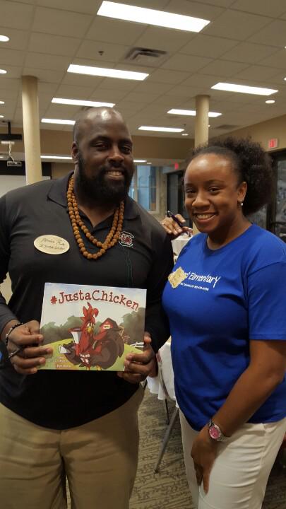 MurrillTiff's tweet photo. #justachicken I had the pleasure of meeting the authors of a great book! Can't wait to share this with my students. http://t.co/4nxsDhdSZX