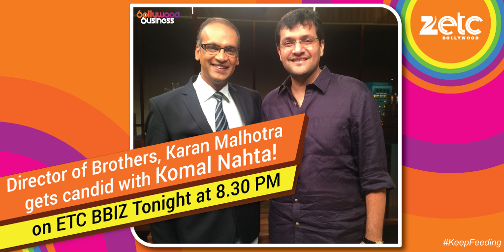 ETCBollywood's tweet image. @karanmalhotra21 opens up to @KomalNahta on what inspired him to do the action film @Brothers2015, only on ETC #BBiz