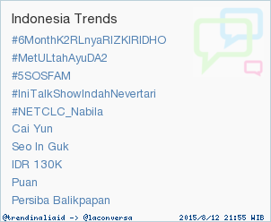 trendinaliaID's tweet image. Trend Alert: #NETCLC_Nabila. More trends at trendinalia.com/twitter-trendi… #trndnl