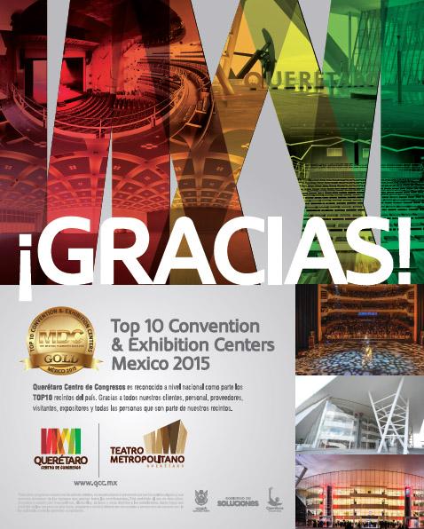 gobqro's tweet photo. El @QCCmx y @QTMmx Agradecen a la revista MDC por formar parte del Top 10 Covention &amp; Exhibition Centers México 2015 http://t.co/o6SPlzSk68