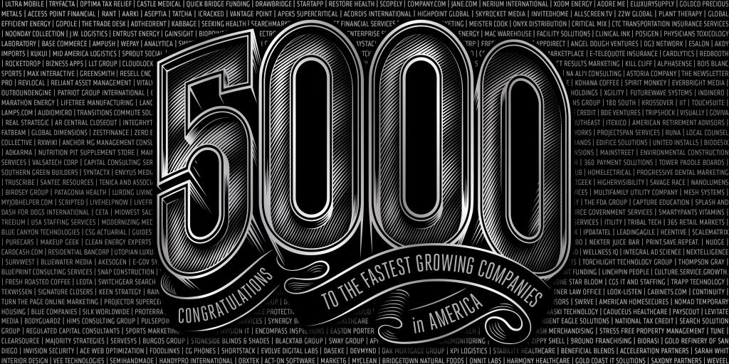 Inc's tweet photo. Congratulations to the 2015 @Inc5000, the fastest-growing private companies in America! http://t.co/K5n1dsO5Ot http://t.co/c8IlBRK1dr