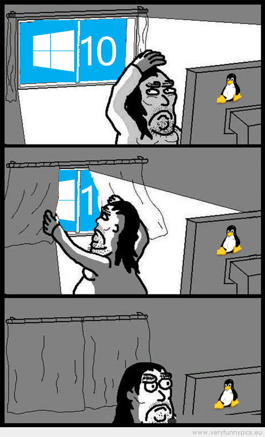 nixcraft's tweet image. #Windows10upgrade #Windows10 #Linux #Truth #Funny