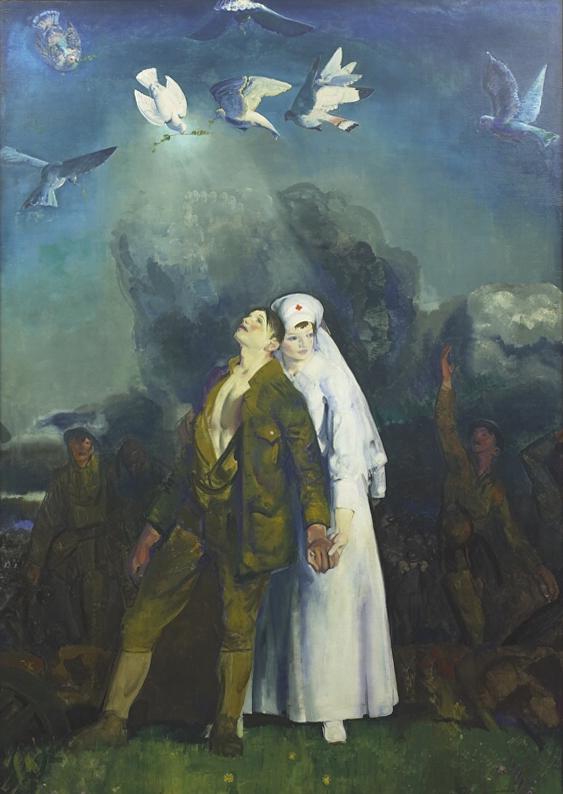 Happy birthday to \"Dawn of Peace\"  (1918) artist George Bellows. h/t 