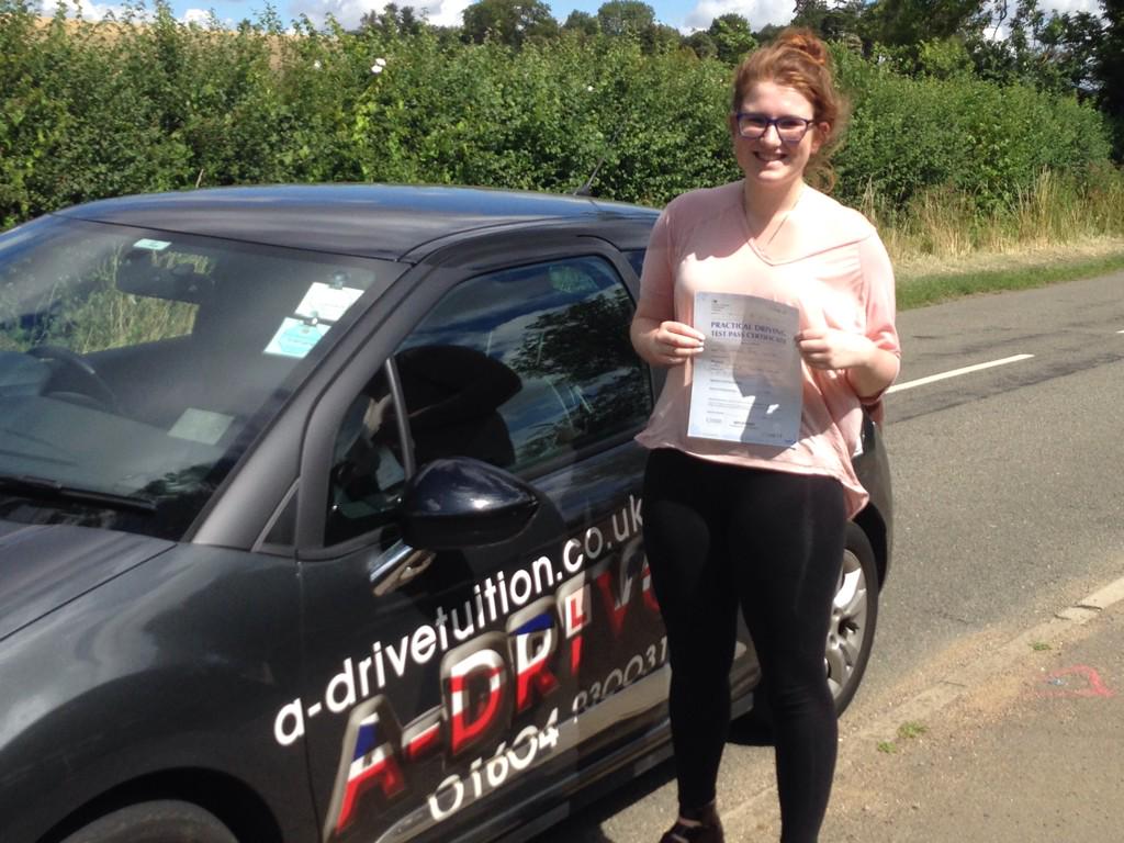 AAdrive's tweet photo. Congrats @Tazz_Seward passing #drivingtest 1st time 6/8 at #NorthamptonDTC with Andrew Batty #AdriveTuition #Driving http://t.co/kVoouUJb07