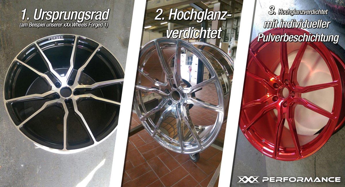 xXx_Performance's tweet photo. Neu! Hochglanzverdichtung für Alufelgen. Natürlich auch mit Pulverbeschichtung möglich! #xxxperformance #wheelporn http://t.co/GxIHT5r7RO