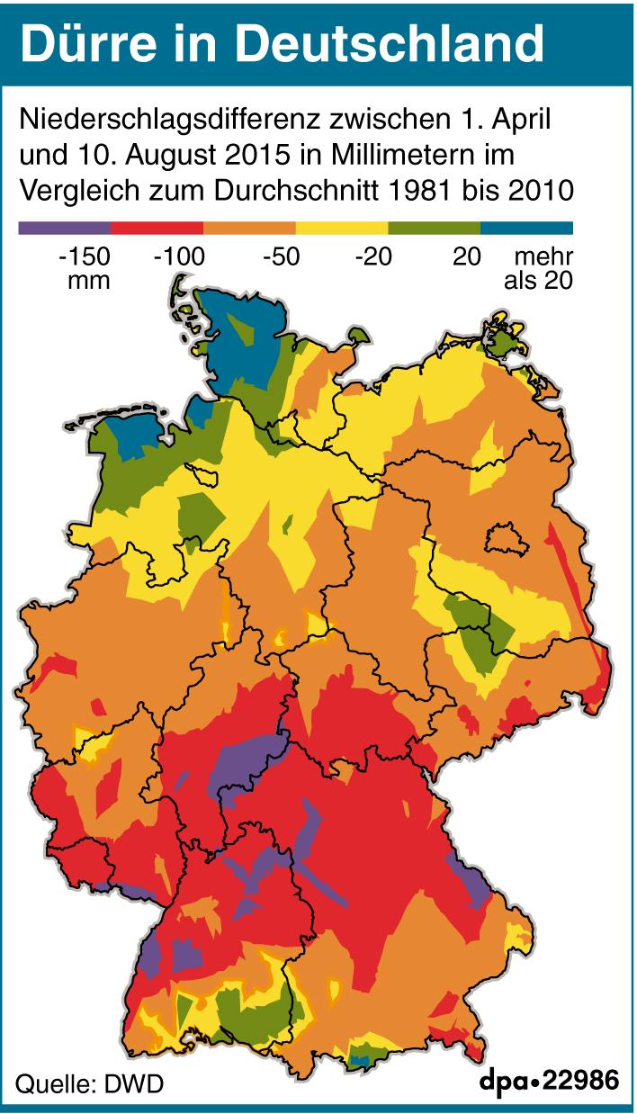 dpa on Twitter: "#Dürre in Deutschland: Die Mitte trifft's heftig