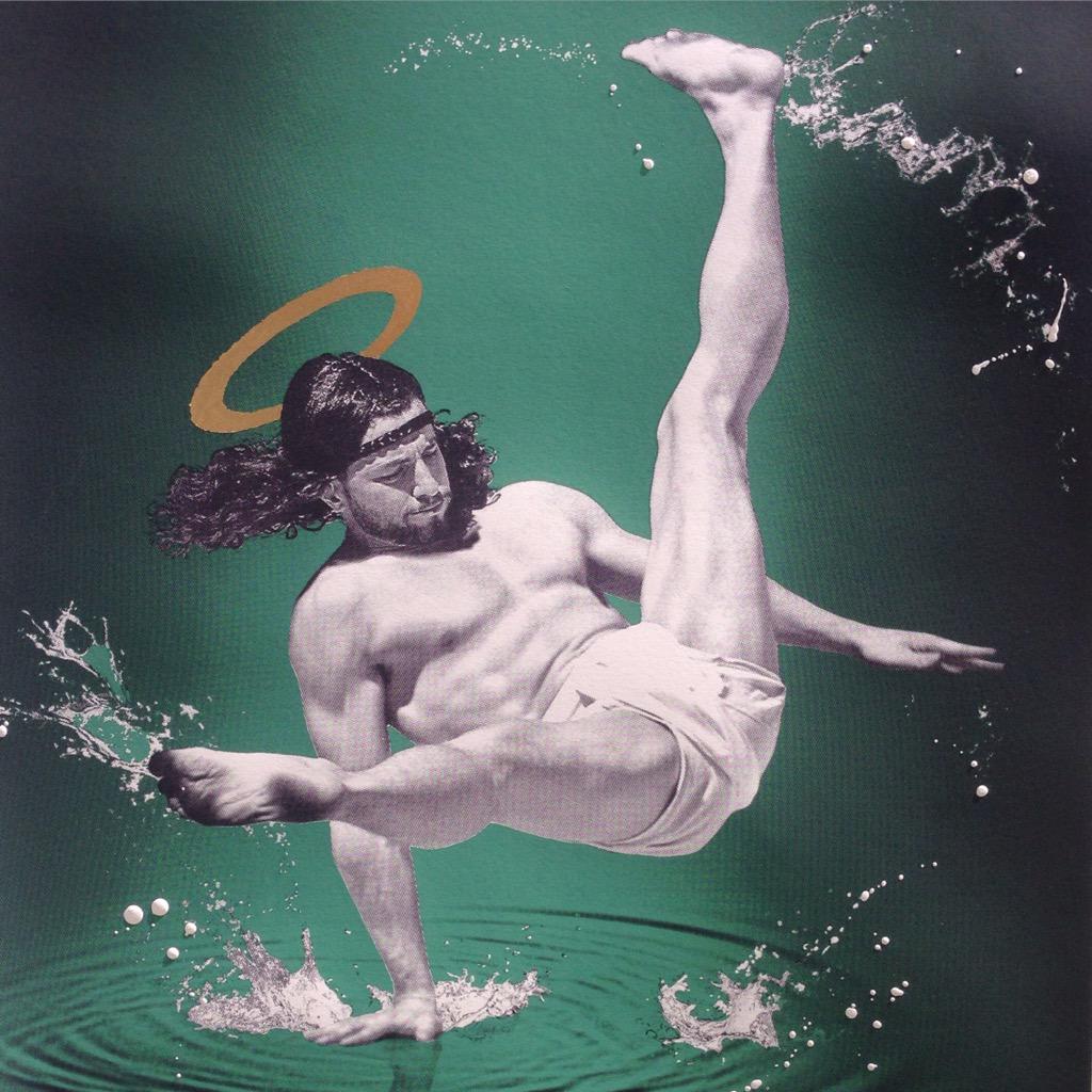 New Print just released on my site - 'Breakdancing Jesus - ON WATER'    cosmosarson.com/store/