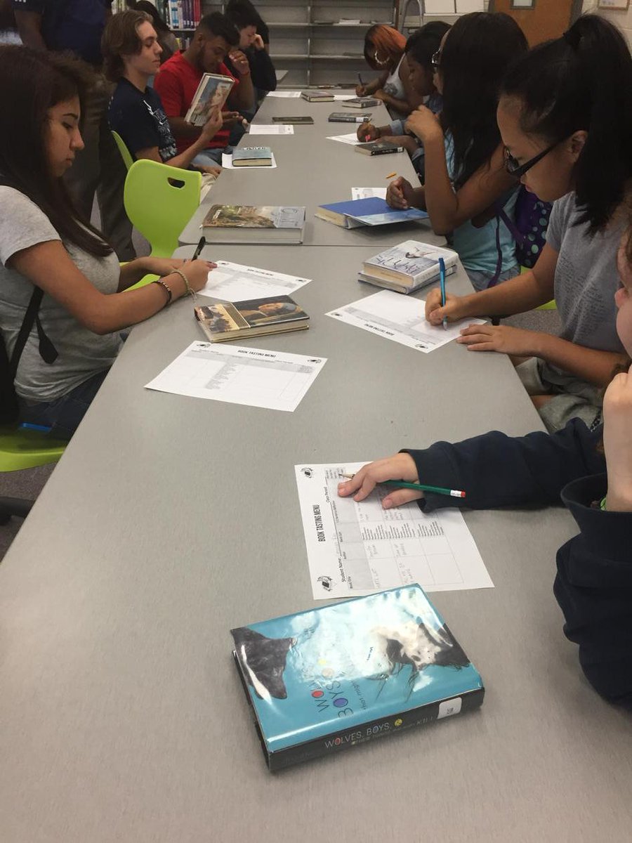 NHS_Teach_Learn's tweet photo. Book tastings today in the media center! Complete with #musicalchairs, engagement and of course a lot of fun! http://t.co/DIJktpk7Fk