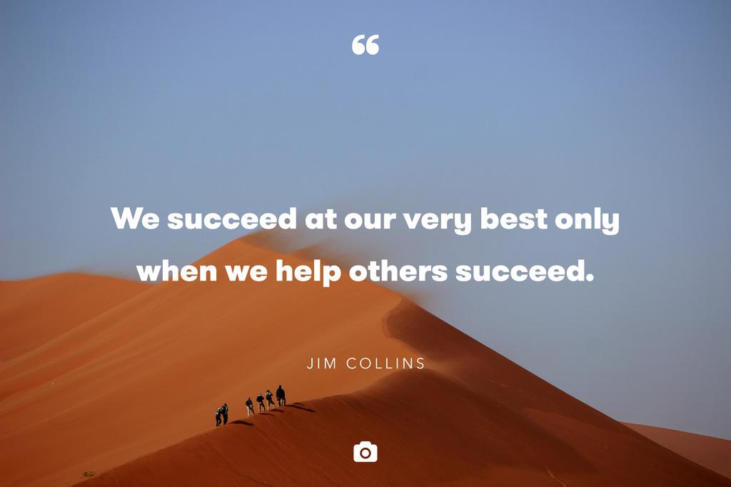 “We succeed at our very best only when we help others succeed.” — Jim Collins #gls15