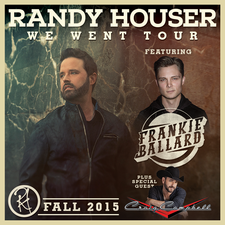 RandyHouser's tweet photo. Can't wait to hit the road with @FrankieBallard and @craigcampbelltv this fall! #WeWentTour http://t.co/RxL77QQu3E http://t.co/7m30wopOx9