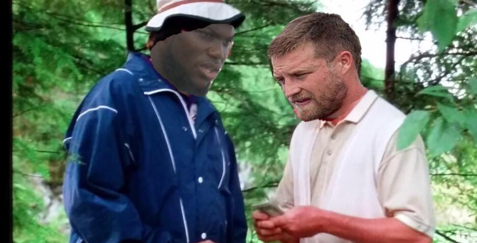 ShooterMcGavin's tweet photo. IK Enemkpali and Ryan Fitzpatrick this morning http://t.co/bga4OHeaMT