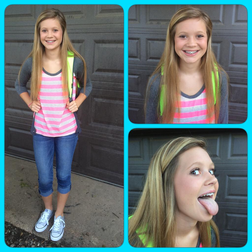 Dawn3K's tweet photo. She's in high school! How can it be??? π #letsdothis #firstdayfreshman http://t.co/z7iKU0n1jK