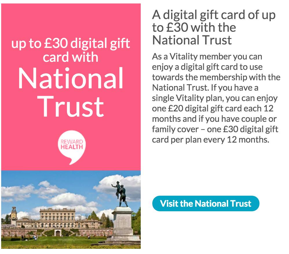 jplus_db's tweet image. 5* Life Cover
Rewards inc up to £30* Gift Card for National Trust
#RewardHealth
*T&amp;amp;Cs Apply buff.ly/1IA8NhX