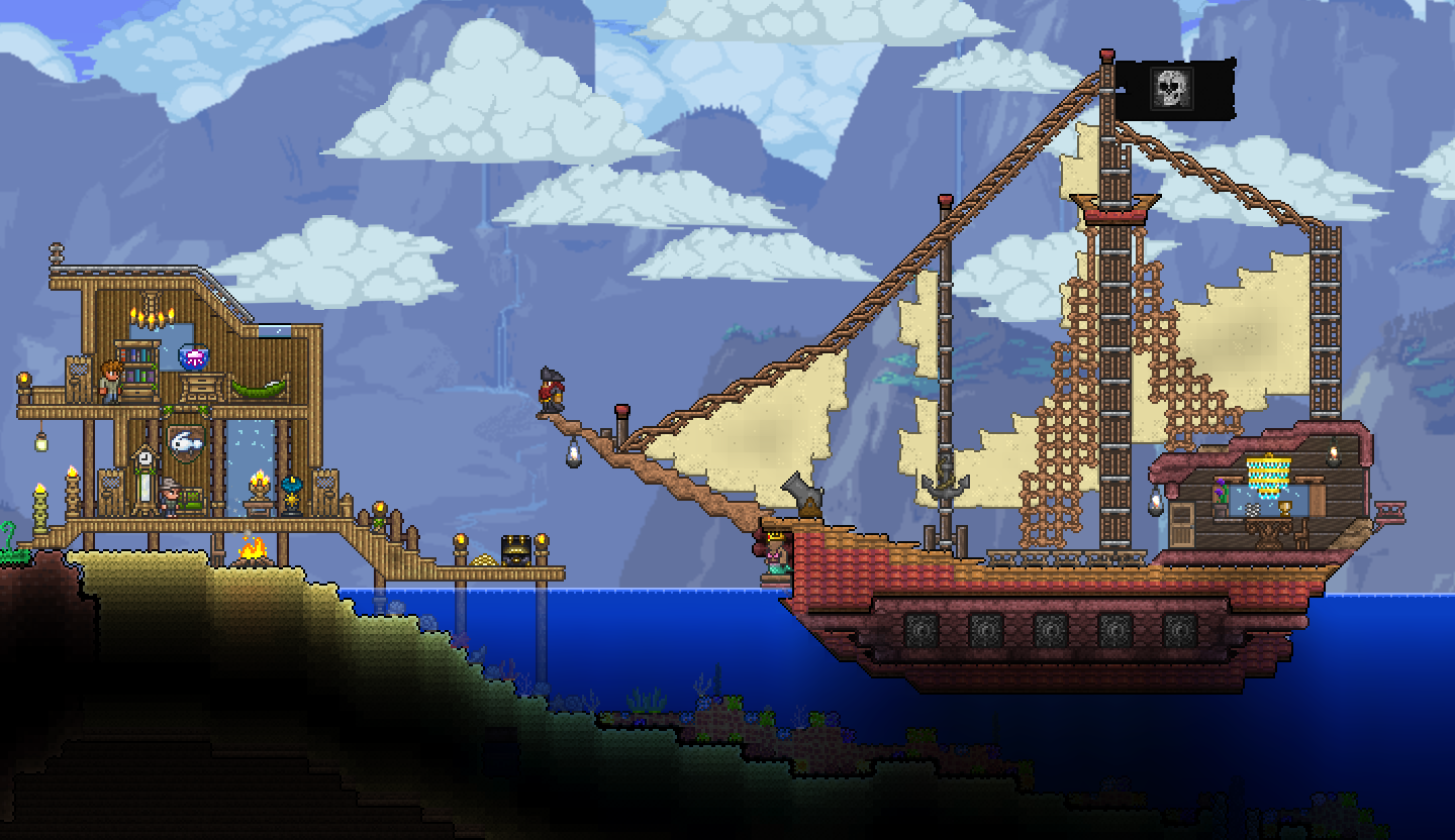 Alpackle on Twitter: "Terraria - Pirate Ship. 