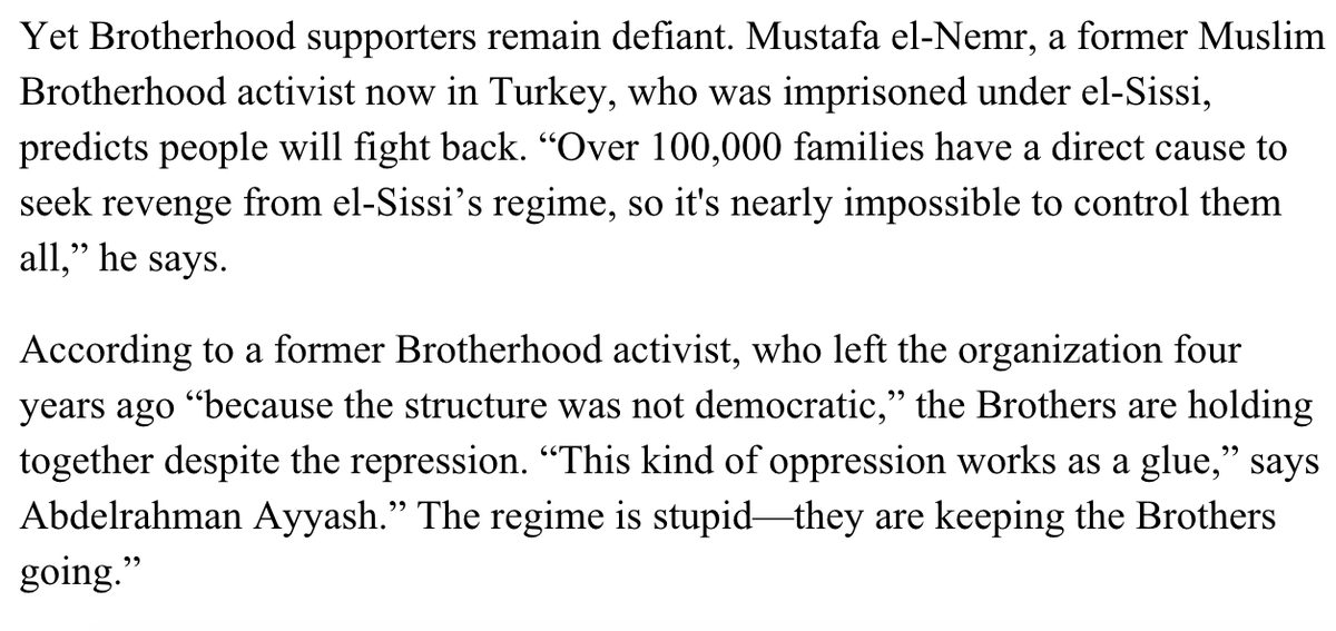 shadihamid's tweet photo. Interesting comments from current/ex-MB members in @janinedigi's new piece on the Brotherhood: http://t.co/pKE4AwL7zz http://t.co/4L52tK6AgV