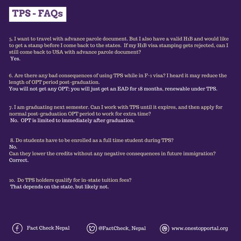 FactCheck_Nepal's tweet photo. Your #tps FAQs answered. Have more questions? Let us know! #nepal
#NepalEarthquake #NepalQuake #immigration http://t.co/G97G4wjZts