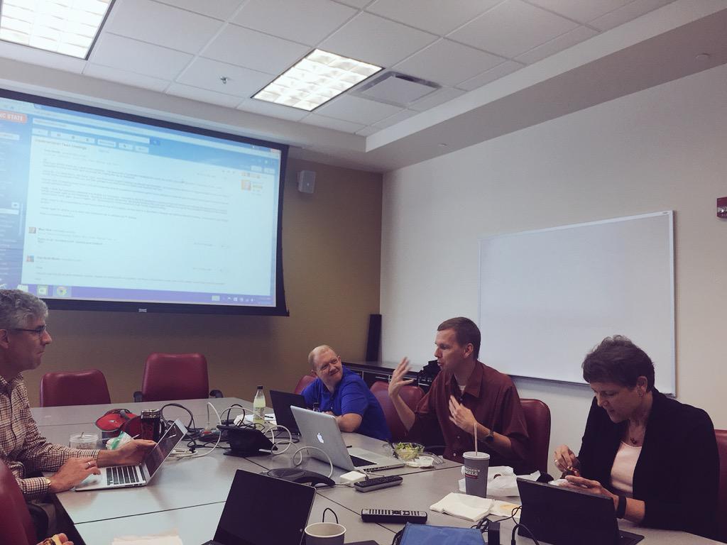 dtpetherncsu's tweet photo. Continued progress on IT initiative implementation #NCStateIT http://t.co/3jliCuLHZu