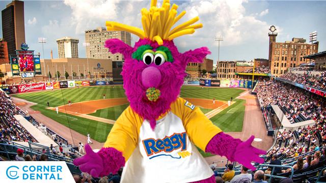 MudHens's tweet photo. Party with @ReggyFun at Sunday's game, as part of the @CornerDental Family Night Out Series: http://t.co/fRUlPxhmw5 http://t.co/XYLW1jPoWb