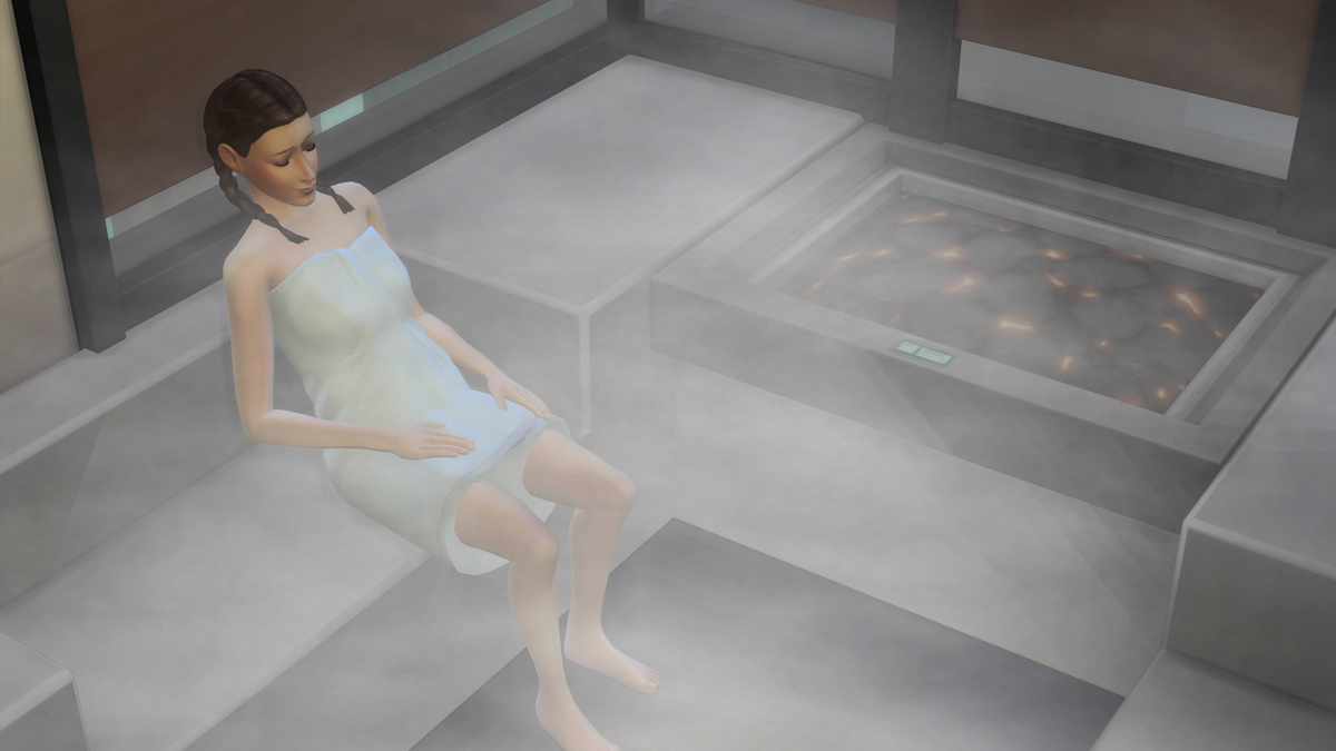 Vihisha's tweet photo. I'm a bit jealous of Nyla @ this moment...I'd LOVE 2 join!! #SpaDayGamePack #Sauna #Jealous http://t.co/Tqvg9TbFgk