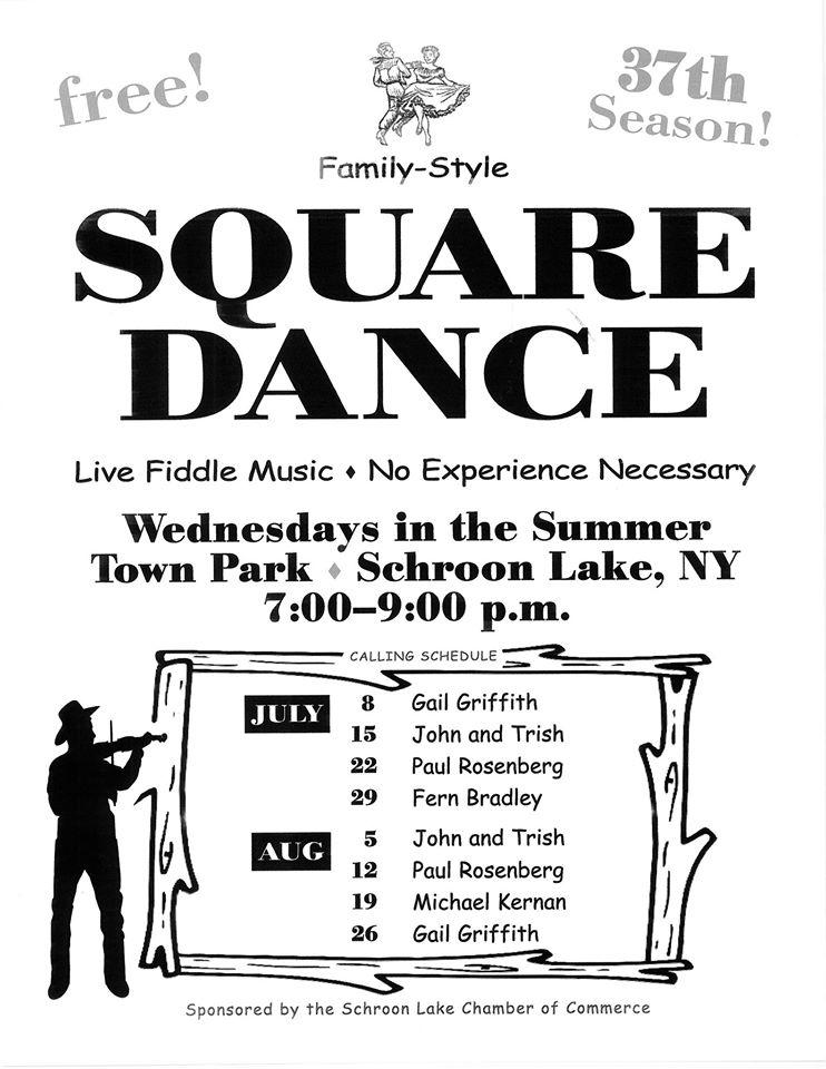 Love fun family activities? Come square dance in the Schroon Lake park tonight at 7pm? Its Free! #iLoveSchroon