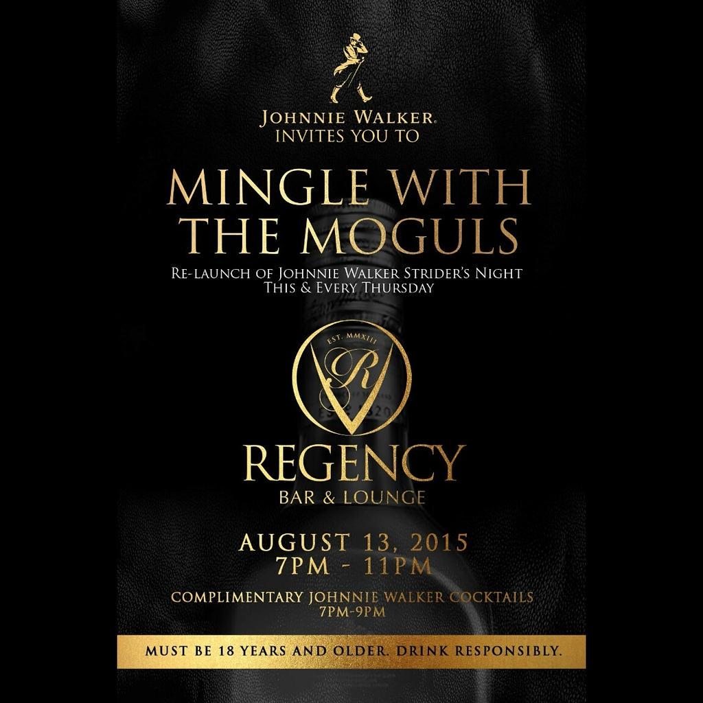 JohnnieWalkerJM's tweet photo. Strider’s Night returns to the Regency Bar, this and every Thursday

Join us at... https://t.co/UTe3s7SxQb http://t.co/EA7BY6KiCx