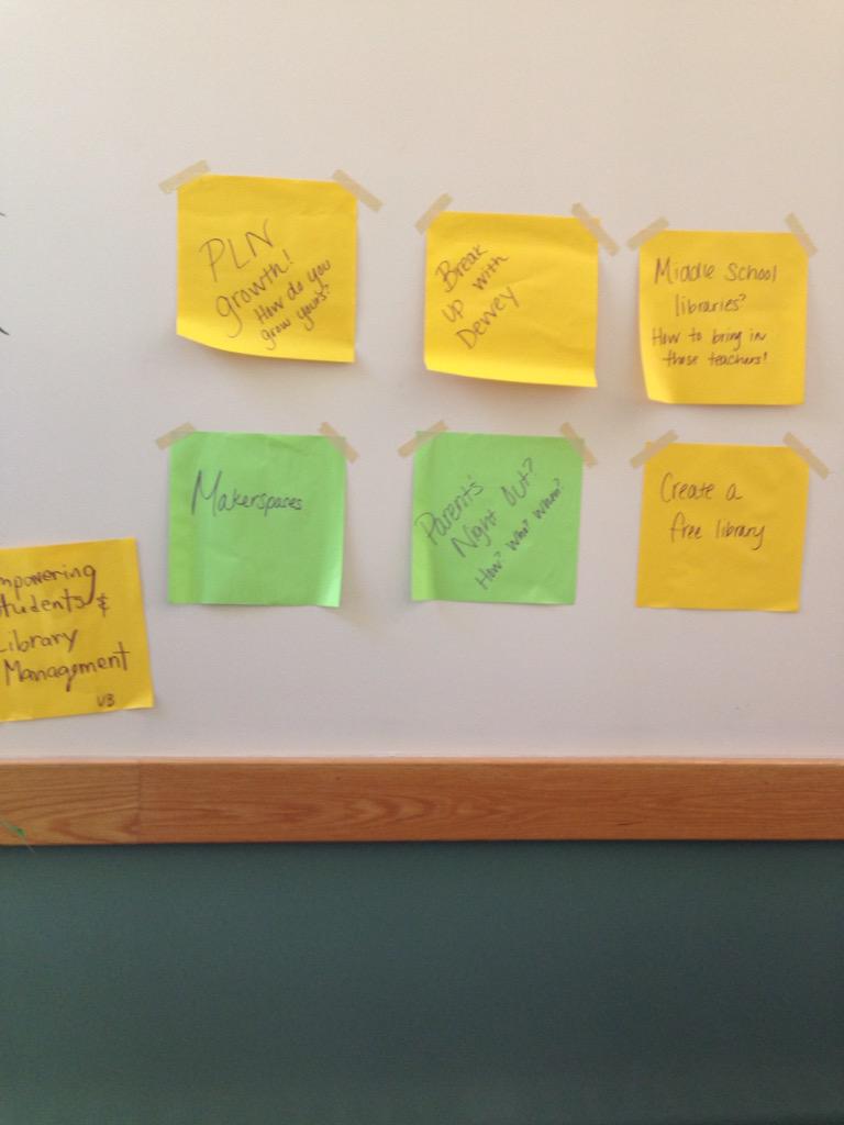 LibraryCampNH's tweet photo. Which break out session are you interested in? Add more or star one you'd like to attend. #NHSLMA #LibraryCampNH http://t.co/1jpJY9Zw2S