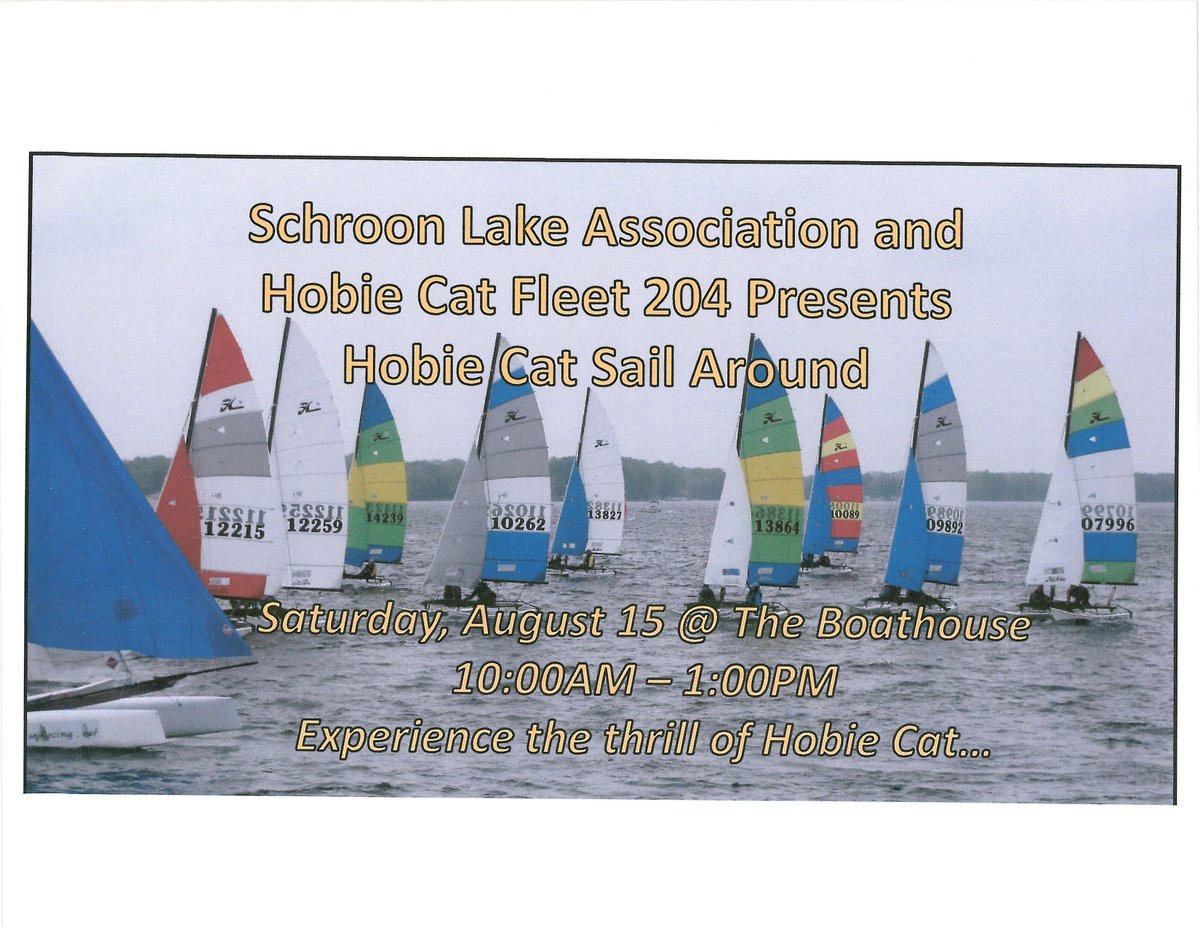 Schroon Lake will be colorful with Hobie Cats! Hope you can attend this amazing program Saturday!#iLoveSchroon