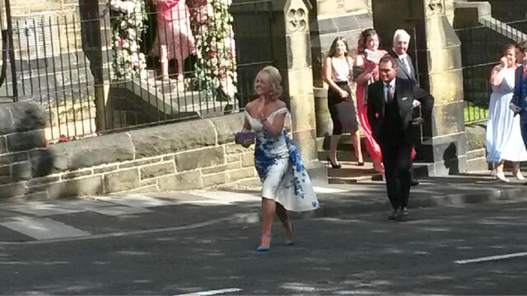 DominickM7's tweet photo. For everyone asking my mam's dress from the wedding is from Lela Rose 🌹 http://t.co/Ewg6s3DDaT