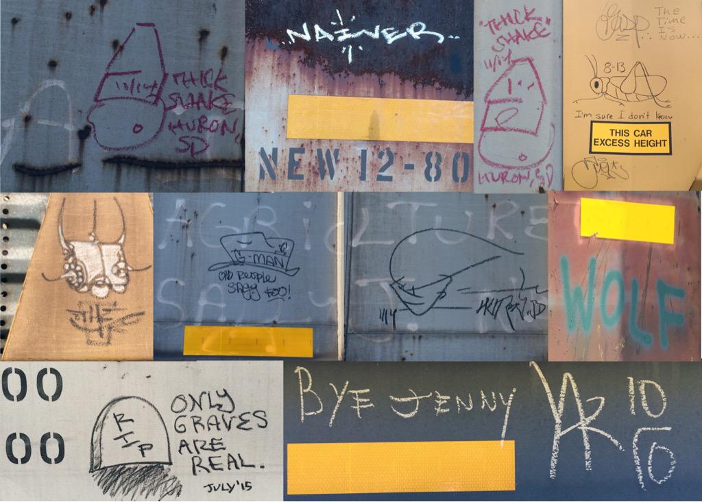 Conspicuity Marks Reflectorized (#monikers #streaks #freights #palimpsest #patina #pentimento):