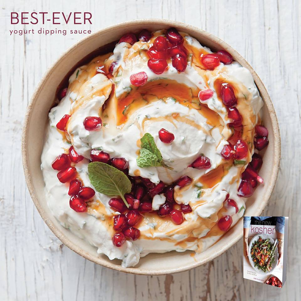 Yogurt dip from <a href="/kimkushcuisine/">kim kushner</a>'s #TheNewKosher is simple and delicious. ow.ly/QP05a