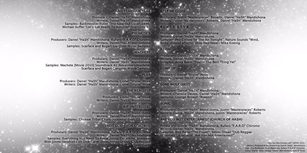 StradaSupreme's tweet image. Don't you just hate it when people just walk out right after the movie? #respectthecredits #ayne #tracklist #SirHa$h