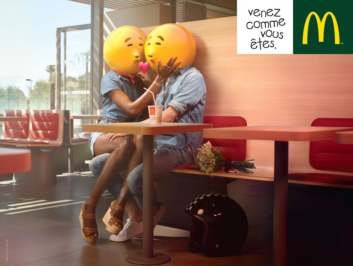 Adweek's tweet photo. Here are the print ads from McDonald's creepy emoji campaign. See the TV spot here: http://t.co/SWYJlfalmO http://t.co/TTwkJt6Jbi