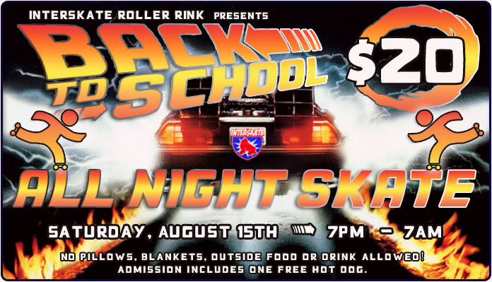 interskate's tweet photo. Our Back to School All Night Skate is this Saturday! Come and literally #skate the night away!! #Lewisville #fun http://t.co/2xlNfYJqrk