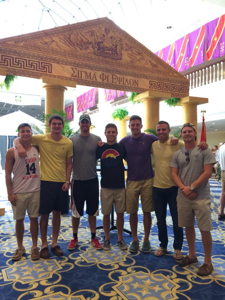 officialsigep's tweet photo. Our @BSUSigEp brothers have arrived! #SigEpConclave http://t.co/vSuLahzbt0
