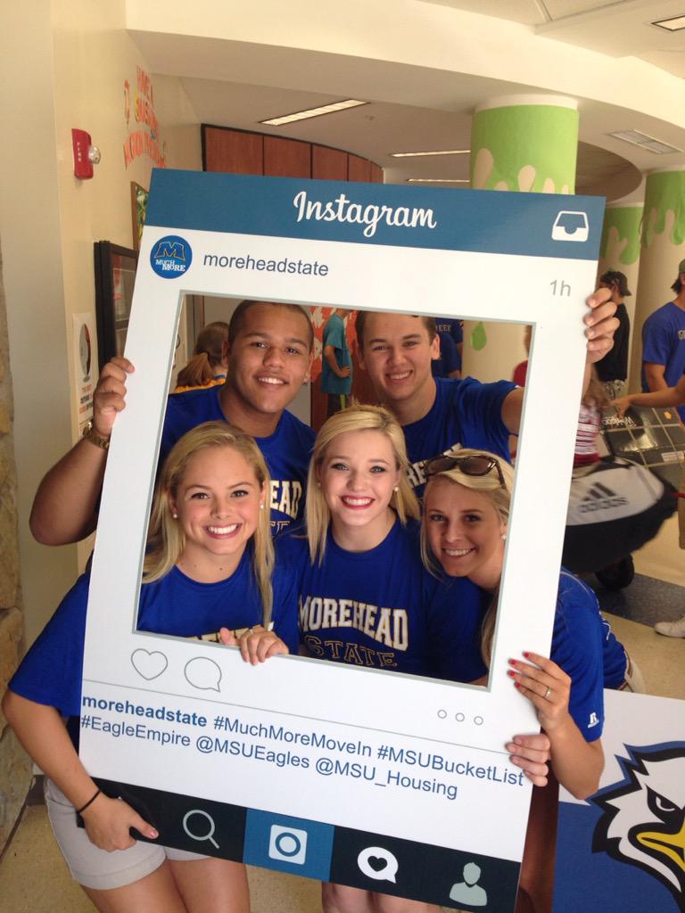 MSUEagles's tweet photo. @MSUCHEER is well-represented at Mignon Tower! #EagleEmpire #MuchMoreMoveIn http://t.co/rZtKdOBjA0