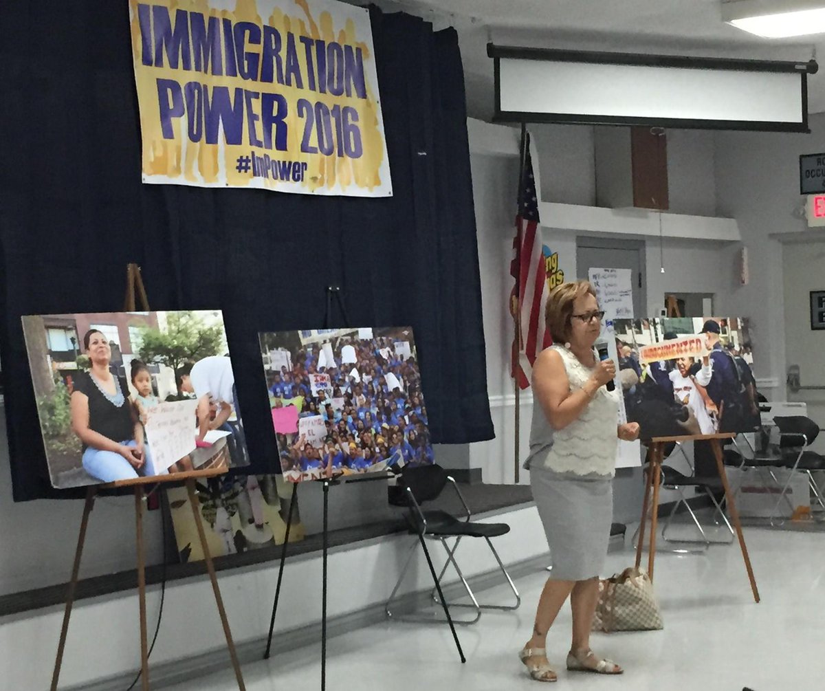ctactaquin's tweet image. Maria Elena Durazo of UNITE-HERE at #impower: most of us born here but treated like we are undocumented #immigration