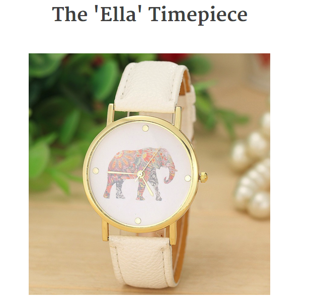 ceciliewashburn's tweet photo. For #WorldElephantDay I got myself a cool elephant watch! I am in love! http://t.co/TdTE9ccIrD