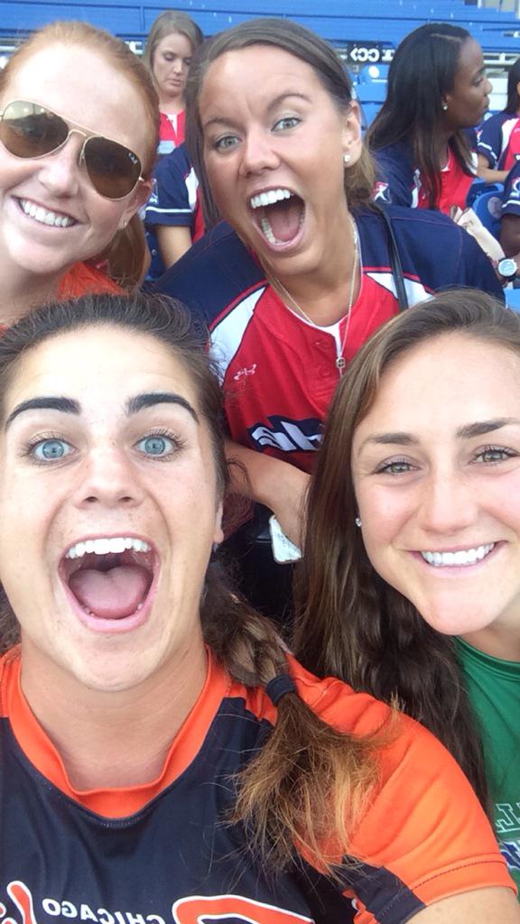 EAllard24's tweet photo. NorCal is in the building for the @profastpitch championships! #NPFonCBS #RivalsToFriends @Jolenecal54 http://t.co/CyODGpBjXs