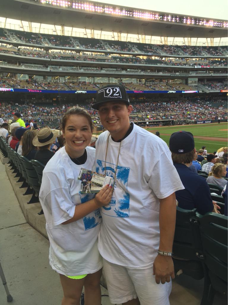 ticasino's tweet photo. Congrats to  @sumer_k, tonight's winner of a #tiseatupgrade! Enjoy the game. Win @Twins! http://t.co/F07G6B8VVh