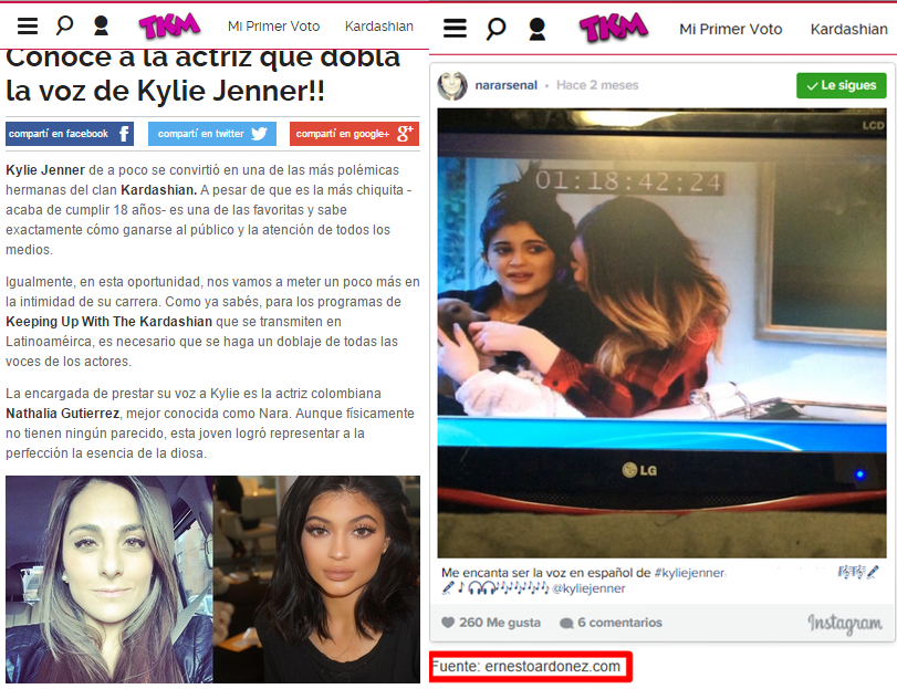 ErnestoArdonez's tweet photo. WOW Gracias @ssofid de @mundotkmcom x tomar referencia a http://t.co/e0r4luBkRd en nota de #KylieJenner y @Nararsenal http://t.co/1wgQcVPHZj