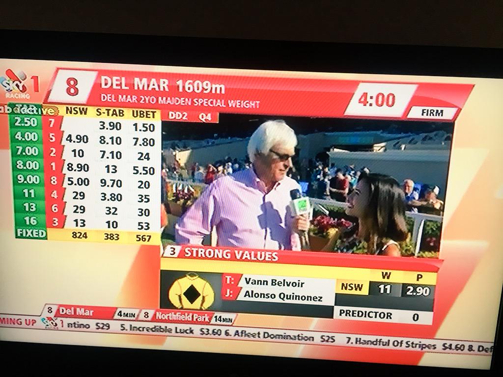 shinnryanf's tweet photo. Taking over @SkyRacingAU now @BritneyEurton! #bobbaffert #prettyncool #superstar http://t.co/rPwkXaSYSi