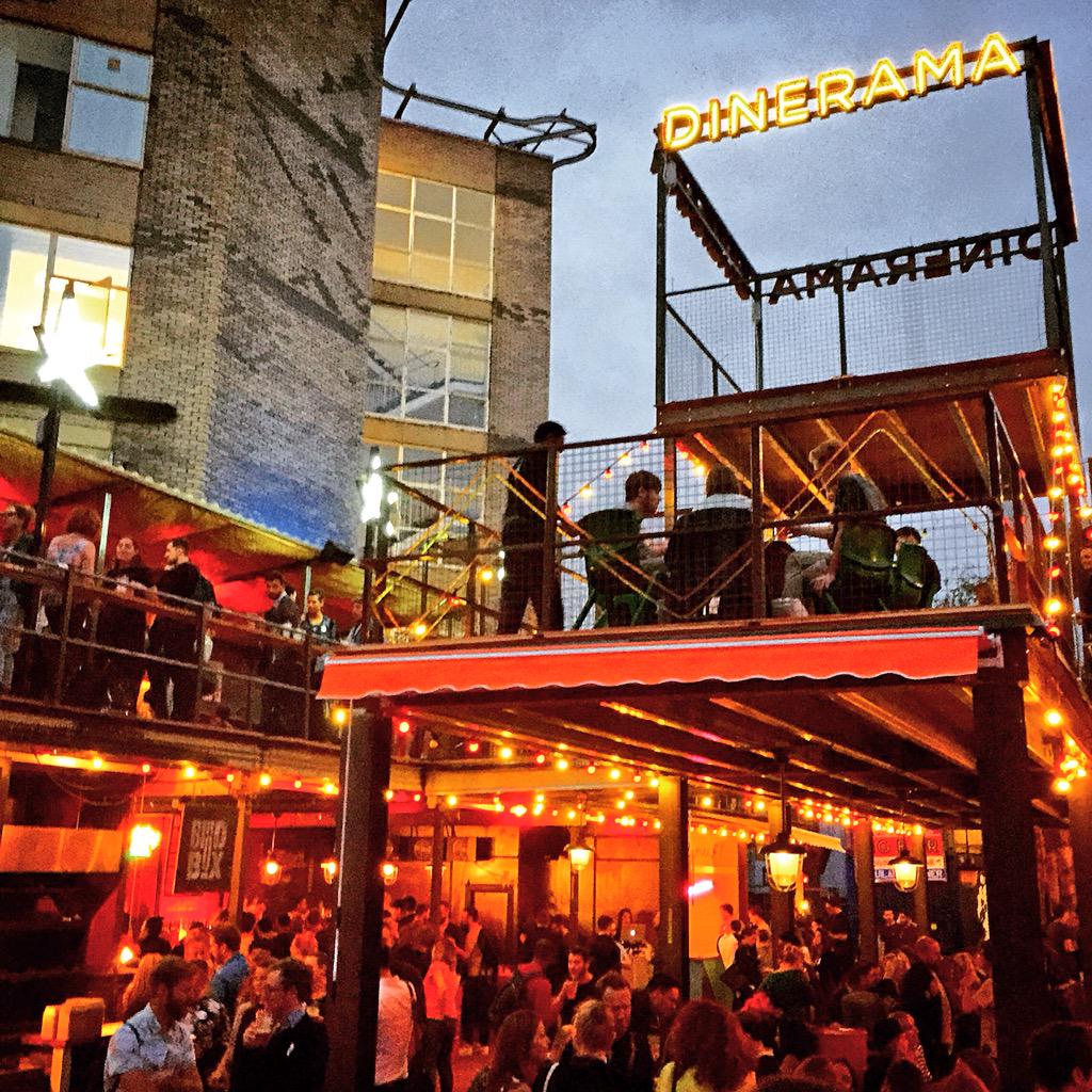 WeLoveHackney's tweet photo. It's getting late, everyone. Probably time to be heading home? #NotConsideredAppropriate #Dinerama http://t.co/oUWTbd4JeS
