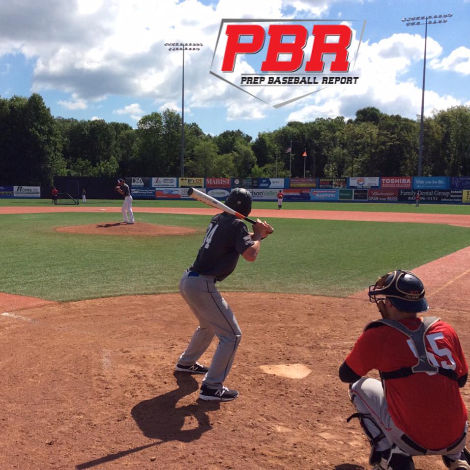 PrepBaseballNY's tweet photo. HV Open Snapshot: @caseydana2 comes set against @colegill7 . Where would you rather be? #pbrsummerseries #HVopen http://t.co/XouFJGSX96