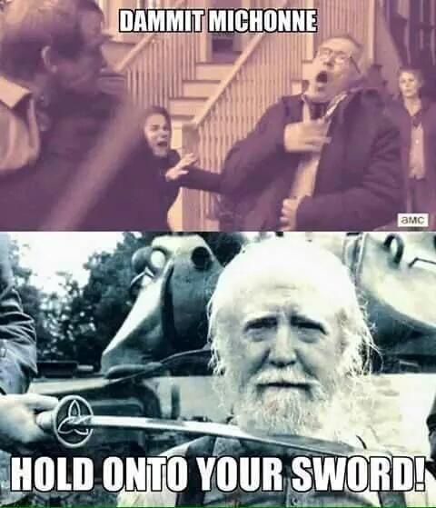 TWDisLife17's tweet photo. #DamnItMichonne 😂😂 #TWD http://t.co/PADDEVsaI6