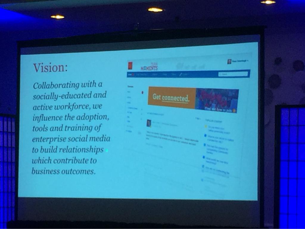 ToddMoran's tweet photo. #ALI_Intranet with @schmaute sharing the compelling vision of #collaboration at @WellsFargo http://t.co/FtviGzYf7L
