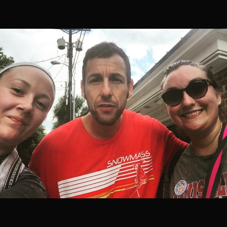 The rustic girls just took a selfie with <a href="/AdamSandler/">Adam Sandler</a> #savannah