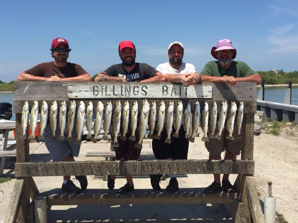CorpusOutfitter's tweet photo. Great customers on a Father son trip today, 5 man limit, we smoked em. http://t.co/Yrr5yP74Ht