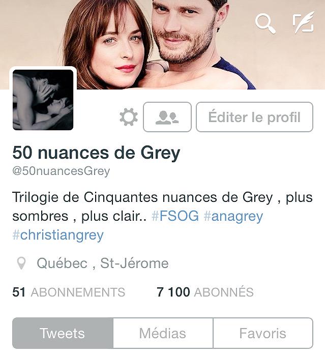 50nuancesGrey's tweet photo. 7100 abonnés !merci 1000x!J'aurai jamais pensé que mon comte réussirais autant ! Je vous promet d'être plus présente! http://t.co/QxeAdTcn41