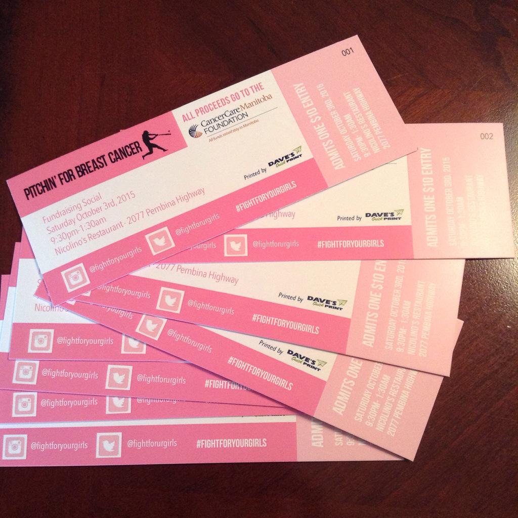 fightforurgirls's tweet photo. Social tickets printed and ready to be sold! Thanks to @DavesQuickPrint #driveto350 #fightforyourgirls http://t.co/73sK7JTA6p