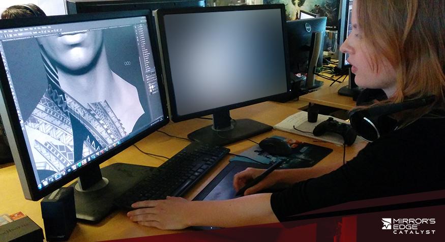 mirrorsedge's tweet image. "Tattoos are not considered a breach of Conglomerate Policy, but they are frowned upon." #MirrorsEdge